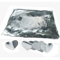 Konfetti Herz- Silber Metallic 1kg