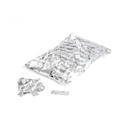 Konfetti Rechteck - Weiß Metallic 1kg